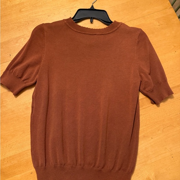 Anne Klein Rust Knit Top - Picture 2 of 3